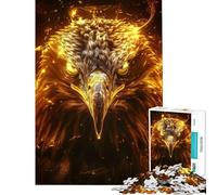 Puzzle for Teenagers 1000 Pieces Golden Blaze Eagle Help The Brain Exercise Pattern Assembly Toy Wall Decor for And 14 Years And over (38X26cm)