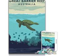 Puzzle for Teenagers 1000 Pieces Great Barrier Reef Art Toy Intellectual Game Perfect Decoration Gifts Ideas Size 38x26cm