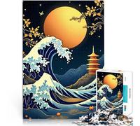 Puzzle for teenagers 1000 Pieces Great Wave Japan Lernspiel-Herausforderungsspielzeug Tolles Geschenk für Spiele75x50cm