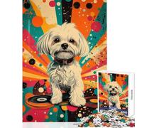 Puzzle for Teenagers 1000 Pieces Groovy Maltese Toy Wall Decor Gift Birthday Educational Games Train Your Brain And Hands Size 50x75cm