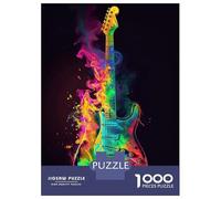 Puzzle for Teenagers 1000 Pieces Guitar Colorful Music Puzzles for Adults Relaxing Games Wall Decoration Deal As Gifts for The Whole Family 38x26cm/1000pcs