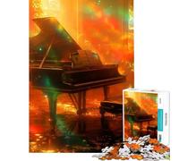 Puzzle for Teenagers 1000 Pieces Haunted Magic Music Piano Brain Teaser Game for Educational Game Challenge Toy Birthday Gifts Suitable for Couples (Size 38x26cm)