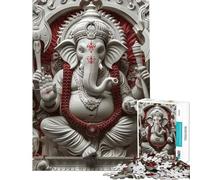 Puzzle for Teenagers 1000 Pieces Hinduism God Ganesha Challenging To Complete Difficult Hard Home Decoration Toys for And from 14 Years And over (38x52cm)