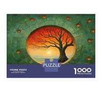 Puzzle for Teenagers 1000 Pieces Hobbit Doorway with Tree Art Print Jigsaw for Adults Brain Teaser Game Pattern Assembly for Birthday, Chrismas 38x26cm/1000pcs