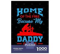 Puzzle for Teenagers 1000 Pieces Home of The Free Daddy Jigsaw for Adults Brain Teaser Game Pattern Assembly for Birthday, Chrismas 52x38cm/1000pcs