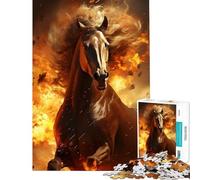 Puzzle for Teenagers 1000 Pieces Horse From Hell Help The Brain Exercise Pattern Assembly Toy Wall Decor for And 14 Years And over (38X26CM)
