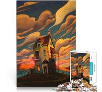 Puzzle for teenagers 1000 Pieces House in the setting sun Spiele Spielzeug Geschenk einzigartiges Herausforderungsspiel52x38cm