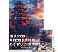 Puzzle for Teenagers 1000 Pieces Japanese Haiku Wall Art Impossible Game Staycation Kill Time Educational Toy Educational Challenge (38x52cm)