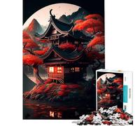 Puzzle for Teenagers 1000 Pieces Japanese Landscape House Help The Brain Exercise Pattern Assembly Toy Wall Decor for And 14 Years And over (38X26CM)