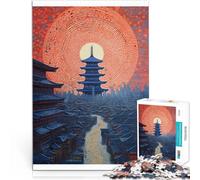 Puzzle for teenagers 1000 Pieces Kyoto Village in Japan Family Game for and 26x38cm Artists Collection, Fine Art for Age 14 Years Up