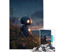 Puzzle for Teenagers 1000 Pieces Lonely Robot on A Hill Learning Educational Toys Practical Game Stress Reliever Great Gifts for Games (Size 38x26cm)