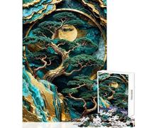 Puzzle for Teenagers 1000 Pieces Lunar Forest Kintsugi Art Fun Games Difficult Challenge Educational Toy Decompressing Intellectual (38x52cm)