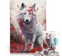 Puzzle for teenagers 1000 Pieces Lunar Guardians Wolf Art Pädagogisches Familienspiel Tolles Geschenk für Spiele75x50cm