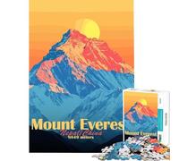 Puzzle for Teenagers 1000 Pieces Mount Everest Sunset Brain Teaser Game for Educational Game Challenge Toy Birthday Gifts Suitable for Couples (Size 50x75cm)