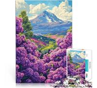 Puzzle for teenagers 1000 Pieces Mountain View with Lilacs Denksportaufgabe für Künstlersammlung, Bildende Kunst52x38cm