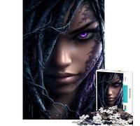 Puzzle for Teenagers 1000 Pieces Mysterious Woman with Purple Eyes Help The Brain Exercise Pattern Assembly Toy Wall Decor for And 14 Years And over (38X52CM)