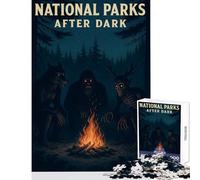 Puzzle for Teenagers 1000 Pieces National Parks After Dark Jigsaw Puzzles for Adults Difficult Hard Wishlist with Santa Claus Brainteaser Family Games (38x52cm)