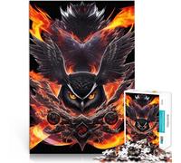 Puzzle for teenagers 1000 Pieces Ninja owl in flames Toys Educational Games Stress Relieving Great Gift for Games 26x38cm