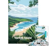 Puzzle for Teenagers 1000 Pieces Norfolk Island Beach Educational Challenge Precision Cutting Practical Game for 14+ Puzzle Game Offered (38x26cm)