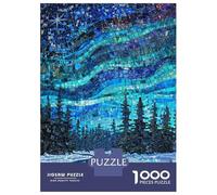 Puzzle for Teenagers 1000 Pieces Northern Lights Mosaic Teenager Puzzles Brain Teaser Game Precision Cutting Unique Birthday And Gifts 38x26cm/1000pcs