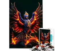 Puzzle for Teenagers 1000 Pieces Phoenix Fire Dark Backgrou Help The Brain Exercise Pattern Assembly Toy Wall Decor for And 14 Years And over (38X26cm)