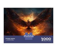 Puzzle for Teenagers 1000 Pieces Phoenix Rising Art Print-1 Jigsaw for Adults Brain Teaser Game Pattern Assembly for Birthday, Chrismas 38x26cm/1000pcs