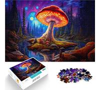Puzzle for teenagers 1000 Pieces Psychedelic Mushroom Trees Analysis and logic 38x52cm Artists Collection, Fine Art for and Age 14