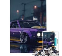 Puzzle for Teenagers 1000 Pieces Purple Custom Pickup Truck Help The Brain Exercise Pattern Assembly Toy Wall Decor for And 14 Years And over (38X52cm)