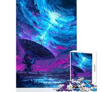 Puzzle for Teenagers 1000 Pieces Radio Telescope Under A Swirling Cosmic Sky Educational Game A Work of Art Toy Wall Decor Decompressing Intellectual (50X75CM)
