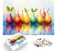 Puzzle for teenagers 1000 Pieces Rainbow Pears Still Life Stress Reliever Staycation Kill time Unique Birthday and Gifts 50x70cm