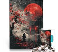 Puzzle for teenagers 1000 Pieces Red Moon Torii Gate Fuji Staycation: Zeit totschlagen Wanddekoration52x38cm