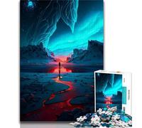 Puzzle for Teenagers 1000 Pieces Red Sun Antarctica Educational Games But Fun And Humorous Art Work Gift (size 50x75cm)