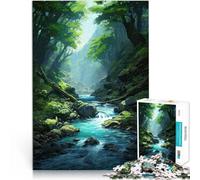 Puzzle for teenagers 1000 Pieces River Landscape Art Pattern assembly 50x75cm is ideal as gifts for the whole family for 14+