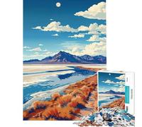 Puzzle for Teenagers 1000 Pieces Salt Flats Landscape Help The Brain Exercise Pattern Assembly Toy Wall Decor for And 14 Years And over (50X75CM)