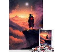Puzzle for Teenagers 1000 Pieces Samurai Guardian Sunset Educational Toy Great Gift for Games Family Games Train Your Brain And Hands Size 38x26cm