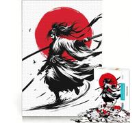 Puzzle for Teenagers 1000 Pieces Samurai Sunset Duel, Educational Toy, For Family Fun, Improving Love between Couples 38x26cm