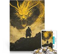 Puzzle for teenagers 1000 Pieces Samurai vs Dragon Dekomprimierendes intellektuelles Lernspielzeug tolles Geschenk52x38cm