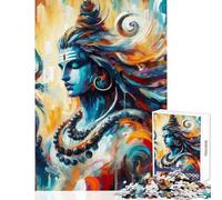 Puzzle for Teenagers 1000 Pieces Shiva The Hindu God Fun Games Difficult Challenge Educational Toy Decompressing Intellectual (38x52cm)