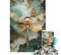 Puzzle for Teenagers 1000 Pieces Smaragd Dragon Fly Help The Brain Exercise Stress Reliever Brain Teaser Game for Age 14+ Game (38x52cm)