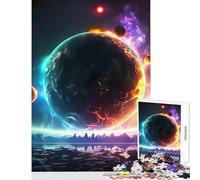 Puzzle for Teenagers 1000 Pieces Space Planet Ice And Fire Jigsaw Puzzles for Adults Stress Reliever Wishlist with Santa Claus Unique Birthday And Gifts (38x52cm)
