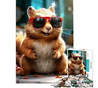 Puzzle for Teenagers 1000 Pieces Squirrel Cute Squirrels Jigsaw Puzzles for Teenagers Analysis And Logic Parent-child Interaction Birthday Present, Gifts, (38x26cm)