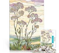 Puzzle for teenagers 1000 Pieces Stained Glass Floral Landscape Lustige Spiele Die Liebe zwischen Paaren stärken75x50cm