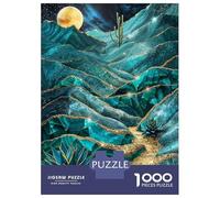 Puzzle for Teenagers 1000 Pieces Starry Night Gold Desert Jigsaw for Adults Brain Teaser Game Pattern Assembly for Birthday, Chrismas 38x26cm/1000pcs