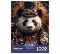 Puzzle for Teenagers 1000 Pieces Steampunk Animal Panda Teenager Puzzles Brain Teaser Game Precision Cutting Unique Birthday And Gifts 38x26cm/1000pcs