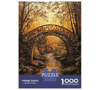 Puzzle for Teenagers 1000 Pieces Stone Bridge Autumn Forest Teenager Puzzles Brain Teaser Game Precision Cutting Unique Birthday And Gifts 52x38cm/1000pcs