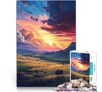 Puzzle for teenagers 1000 Pieces Sunsets over a wide area Educational Stress Relief Toy deal as gifts for the whole family 26x38cm