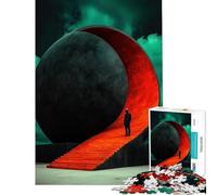 Puzzle for Teenagers 1000 Pieces Surreal Sphere Stairway Educational Challenge Learning Educational Home Decoration Toys for And from 14 Years And over (38x52cm)