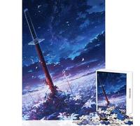 Puzzle for Teenagers 1000 Pieces Sword of The Starfall Field Toy Wall Decor Great Gift for Games Relaxing Games Artists Collection, Fine Art Size 50x75cm