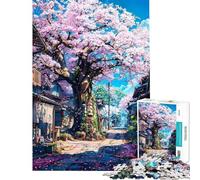 Puzzle for Teenagers 1000 Pieces The Ancient Sakura Tree Jigsaw Puzzles for Adults Difficult Hard Wishlist with Santa Claus Brainteaser Family Games (Size 50x75cm)