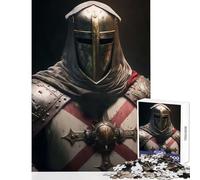 Puzzle for Teenagers 1000 Pieces The Mighty Templar Knight Jigsaw Puzzles for Adults Difficult Hard Wishlist with Santa Claus Brainteaser Family Games (50x75cm)